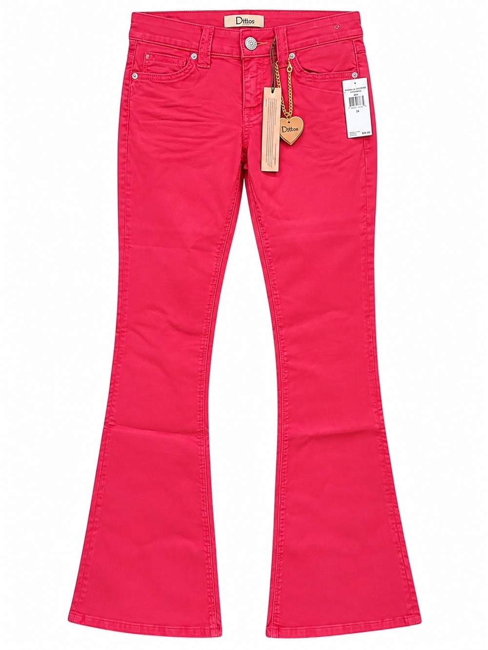 169 Dittos Christine Red Flare Jeans Size 28